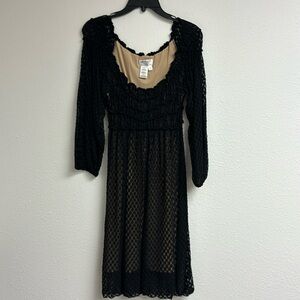 Max Studio Specialty Products (MSSP) black lace overlay dress -Size M